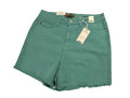Judy Blue Women's Aquqmarine Denim Cut Off Shorts 1XL Fringe Hem 5-Pocket