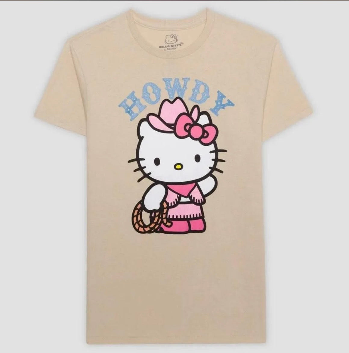 Hello Kitty Sandstone "Howdy" T-shirt adult size Large