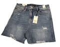 Judy Blue Women's Blue Denim Cut Off Shorts High Rise Distressed Button Size XL
