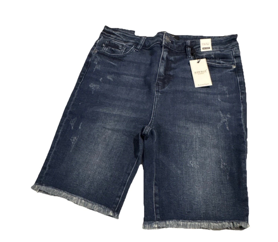 Judy Blue Dark Blue High Waist Bermuda Size XL