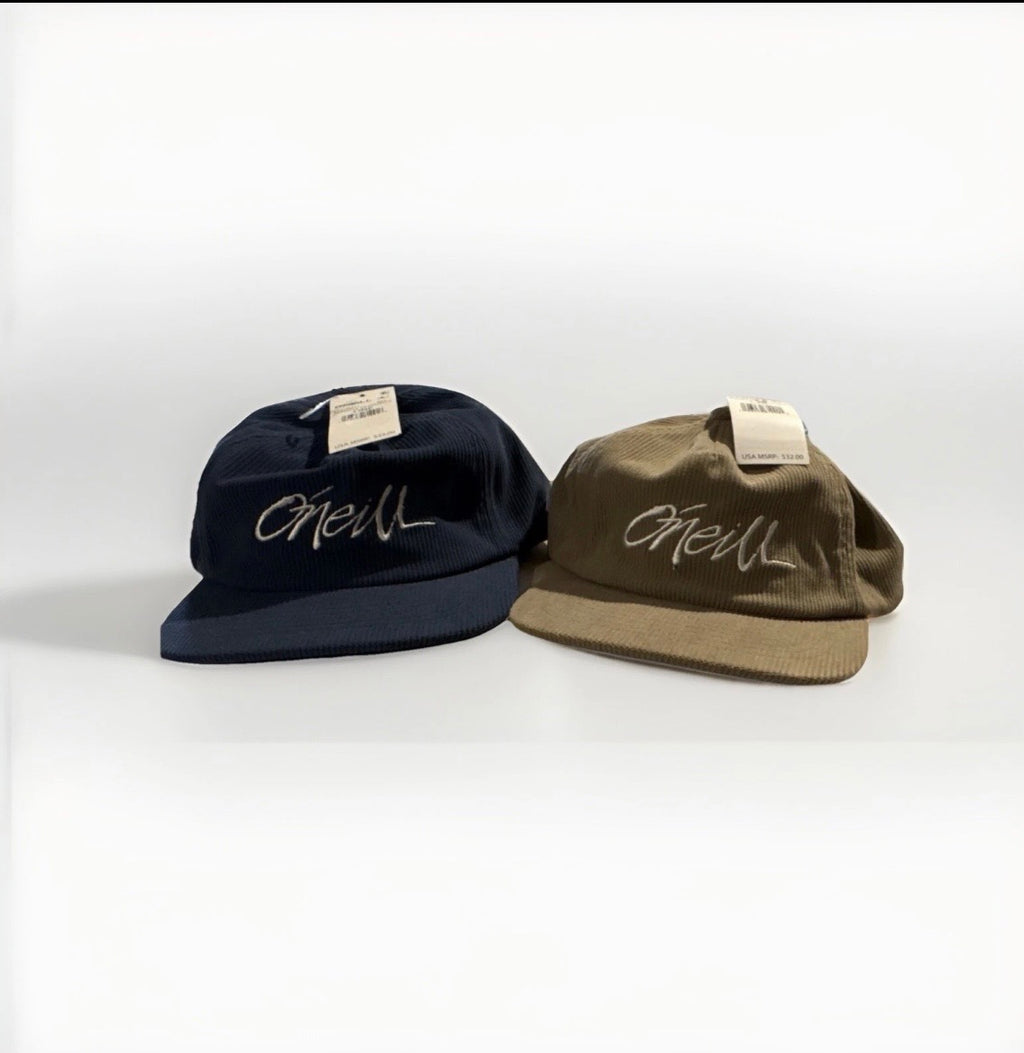 O'Neill Script Logo Snapback Caps Lot of 2 Blue & Brown Adjustable One Size