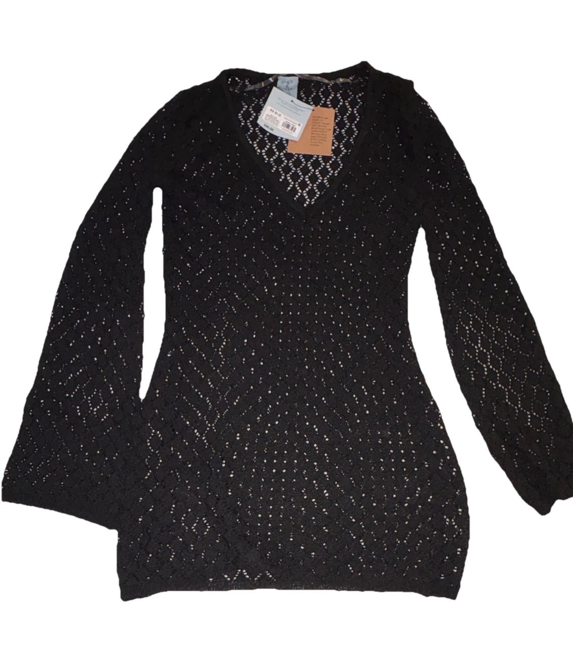 Shade & Shore Black Swim cover up Women’s XS